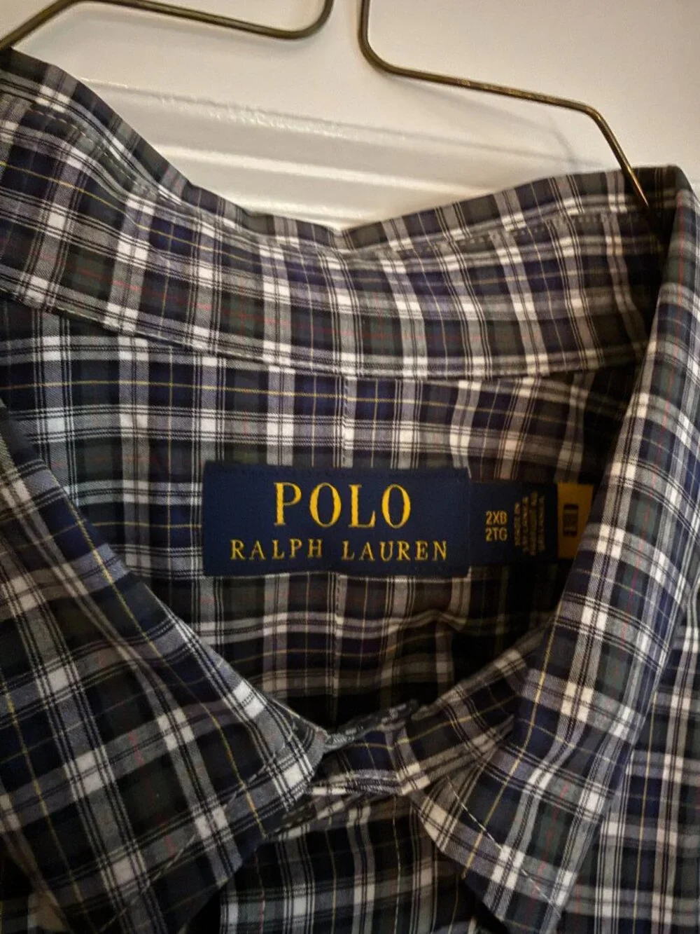 Scottish Plaid POLO Dress Shirt - 2XB - Oversized